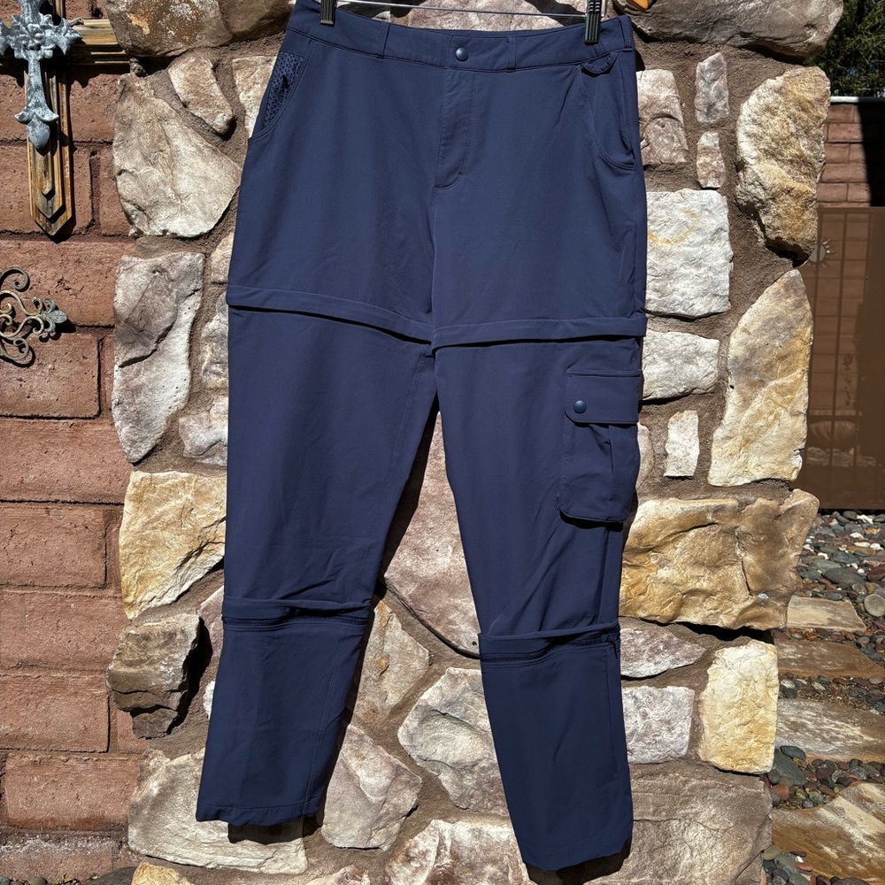 Outdoor Voices RecTrek Zip-Off Pants Size Large Blue Convertible Zip Gorpcore